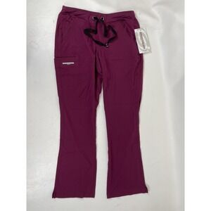 Skechers Barco 3PKT Drawcord Knit Waist Scrub Pants Womens‎ Size M Tall Wine NWT